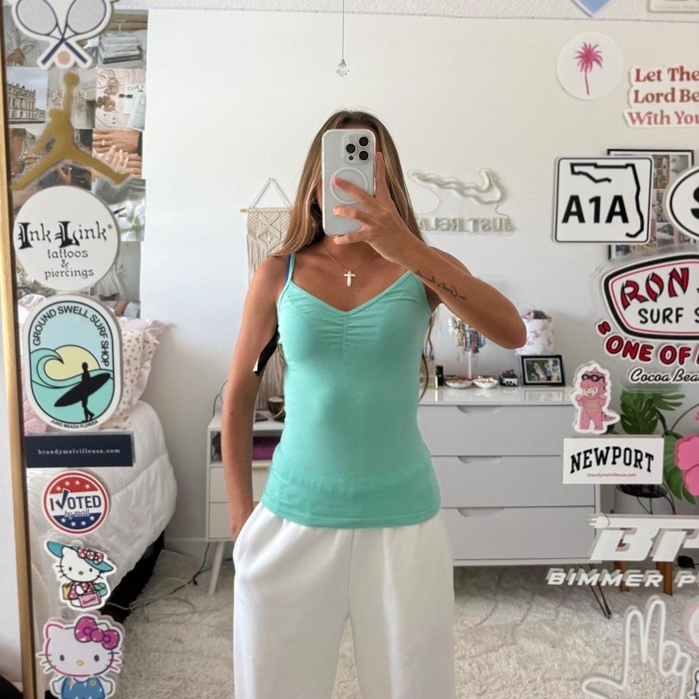 Brandy Melville Aquamarine/Teal Tank Top